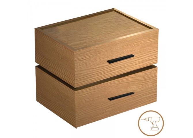 Κομοδίνο Sonlen pakoworld mdf σε oak απόχρωση 60x40x44.5εκ