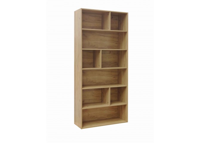 Βιβλιοθήκη Evergin pakoworld mdf σε oak απόχρωση 80x30x180εκ
