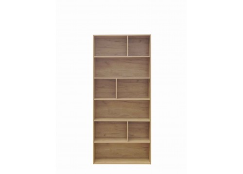 Βιβλιοθήκη Evergin pakoworld mdf σε oak απόχρωση 80x30x180εκ