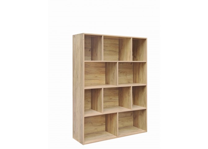 Βιβλιοθήκη Evergin pakoworld mdf σε oak απόχρωση 100x30x135εκ