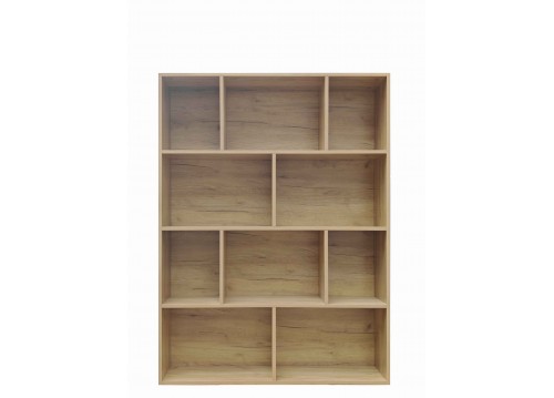 Βιβλιοθήκη Evergin pakoworld mdf σε oak απόχρωση 100x30x135εκ