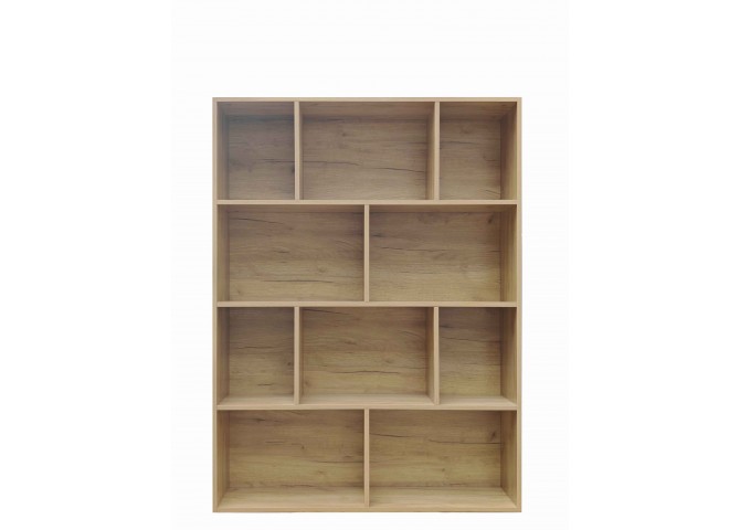 Βιβλιοθήκη Evergin pakoworld mdf σε oak απόχρωση 100x30x135εκ