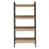 Βιβλιοθήκη- Ραφιέρα Ramon pakoworld φυσικό-μαύρο 60x28x125,5εκ