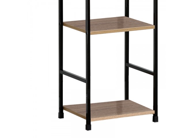 Βιβλιοθήκη Azuel pakoworld φυσικό-μαύρο μέταλλο 29x23.5x144εκ