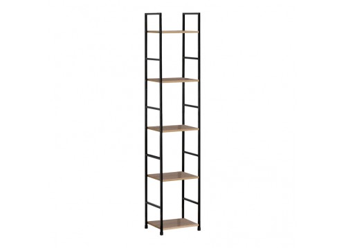 Βιβλιοθήκη Azuel pakoworld φυσικό-μαύρο μέταλλο 29x23.5x144εκ