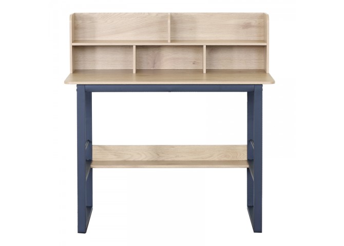 Γραφείο εργασίας Biuro pakoworld oak- μαύρο μέταλλο 120x60x103εκ