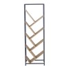 Βιβλιοθήκη Orunta pakoworld oak- μαύρο μέταλλο 40x26.5x125εκ