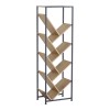 Βιβλιοθήκη Orunta pakoworld oak- μαύρο μέταλλο 40x26.5x125εκ