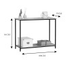 Κονσόλα Shima pakoworld 2τεμ. oak- μαύρο μέταλλο 106x35x81εκ