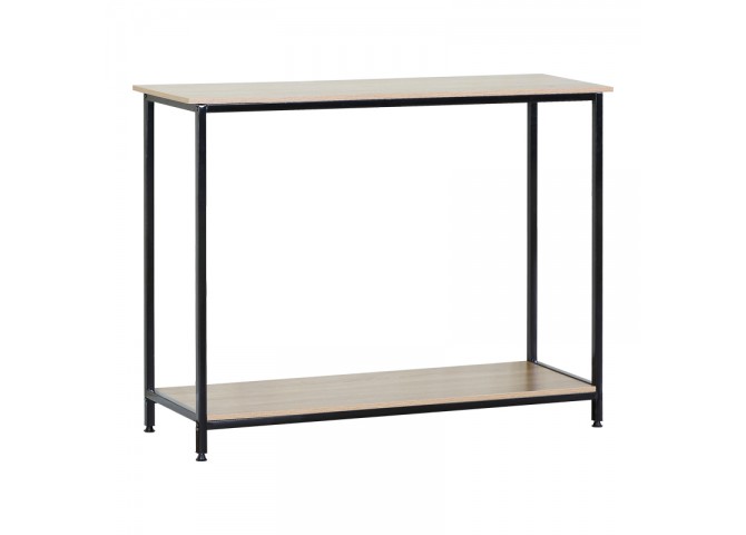 Κονσόλα Shima pakoworld 2τεμ. oak- μαύρο μέταλλο 106x35x81εκ
