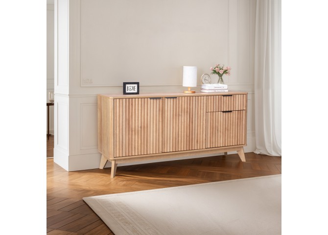Μπουφές Hamea pakoworld mdf σε φυσική απόχρωση 150x39,5x73εκ