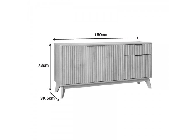 Μπουφές Hamea pakoworld mdf σε φυσική απόχρωση 150x39,5x73εκ