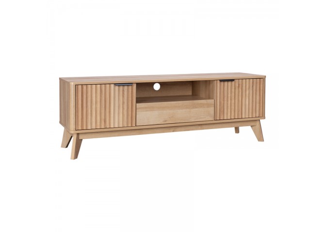 Έπιπλο τηλεόρασης Hamea pakoworld mdf σε φυσική απόχρωση 145x39,5x49εκ