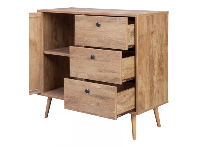 Μπουφές Oslo pakoworld σε sonoma απόχρωση 85x39x79εκ
