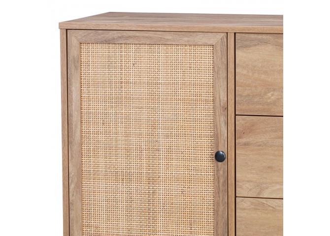 Μπουφές Oslo pakoworld σε sonoma απόχρωση 85x39x79εκ