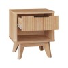 Κομοδίνο Hamea pakoworld mdf σε φυσική απόχρωση 45x39.5x50.2εκ