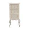 Κομοδίνο Pazlen Inart mdf σε λευκή αντικέ απόχρωση 40x34.5x82εκ