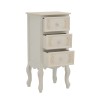 Κομοδίνο Pazlen Inart mdf σε λευκή αντικέ απόχρωση 40x34.5x82εκ