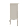 Κομοδίνο Pazlen Inart mdf σε λευκή αντικέ απόχρωση 40x34.5x82εκ