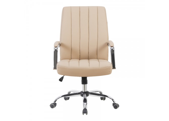 Καρέκλα γραφείου διευθυντή Mido pakoworld pu cappuccino 58x71x100-106εκ