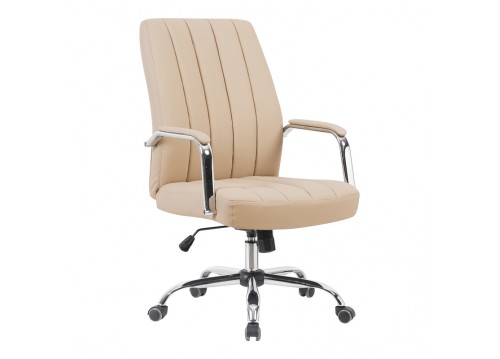 Καρέκλα γραφείου διευθυντή Mido pakoworld pu cappuccino 58x71x100-106εκ