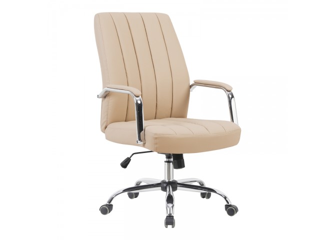 Καρέκλα γραφείου διευθυντή Mido pakoworld pu cappuccino 58x71x100-106εκ