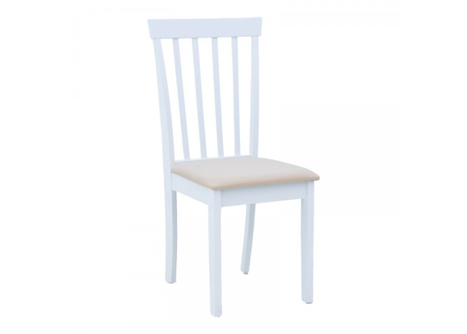 Καρέκλα Houston pakoworld σε λευκή απόχρωση 40x49x94εκ