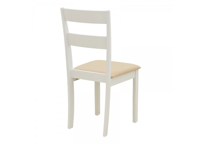 Καρέκλα Dallan pakoworld rubberwood λευκό 40x47.5x89εκ