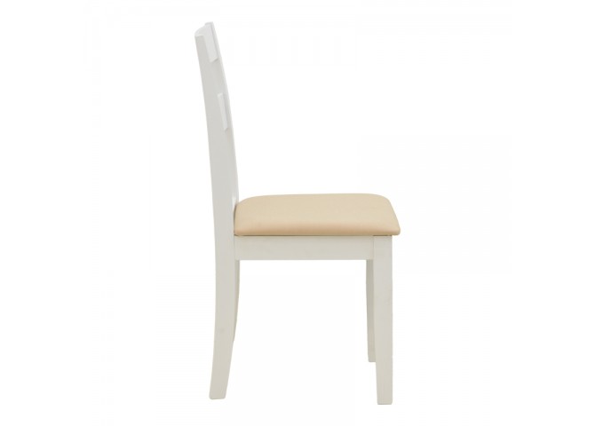 Καρέκλα Dallan pakoworld rubberwood λευκό 40x47.5x89εκ