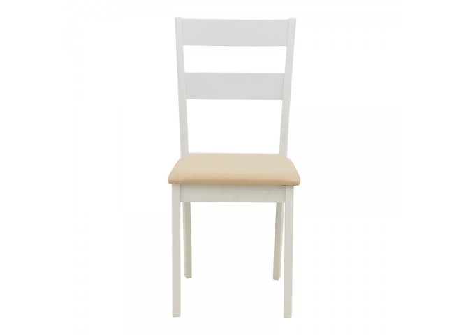 Καρέκλα Dallan pakoworld rubberwood λευκό 40x47.5x89εκ