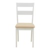 Καρέκλα Dallan pakoworld rubberwood λευκό 40x47.5x89εκ