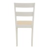 Καρέκλα Dallan pakoworld rubberwood λευκό 40x47.5x89εκ