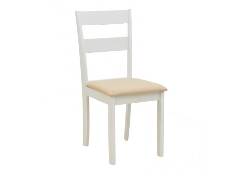 Καρέκλα Dallan pakoworld rubberwood λευκό 40x47.5x89εκ
