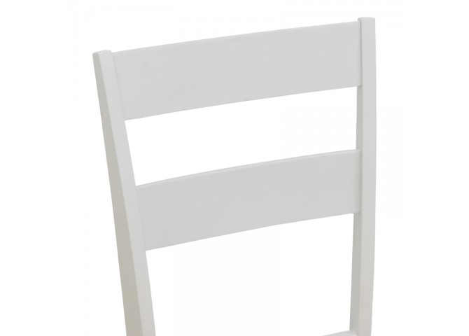 Καρέκλα Dallan pakoworld rubberwood λευκό 40x47.5x89εκ