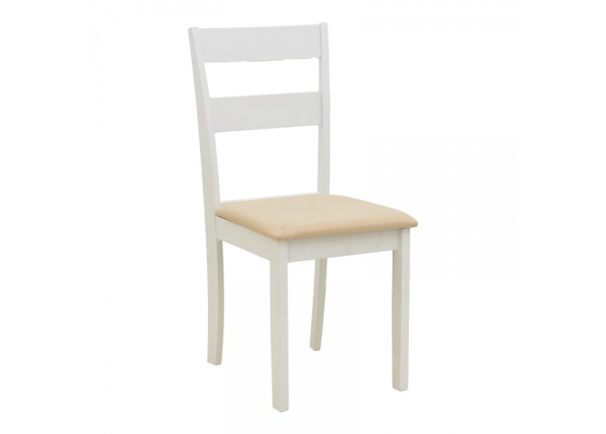 Καρέκλα Dallan pakoworld rubberwood λευκό 40x47.5x89εκ