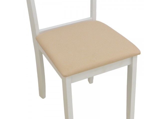 Καρέκλα Dallan pakoworld rubberwood λευκό 40x47.5x89εκ