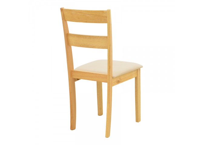 Καρέκλα Dallan pakoworld rubberwood σε φυσική απόχρωση 40x47.5x89εκ
