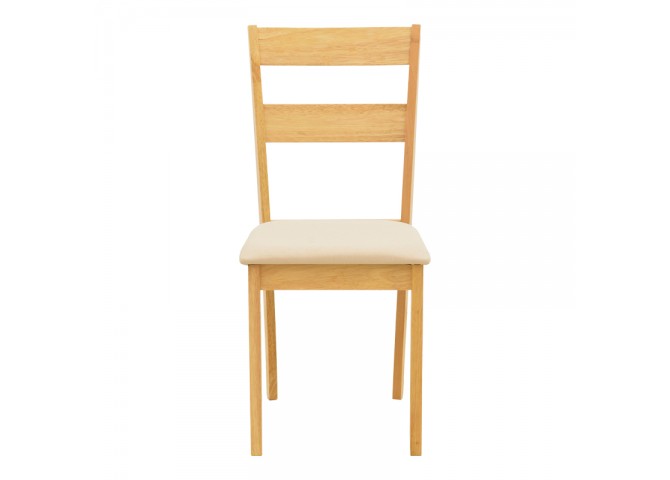 Καρέκλα Dallan pakoworld rubberwood σε φυσική απόχρωση 40x47.5x89εκ