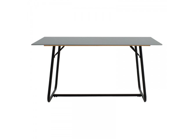 Τραπέζι Revello pakoworld sintered stone μαύρο μαρμάρου-μαύρο 150x90x75εκ