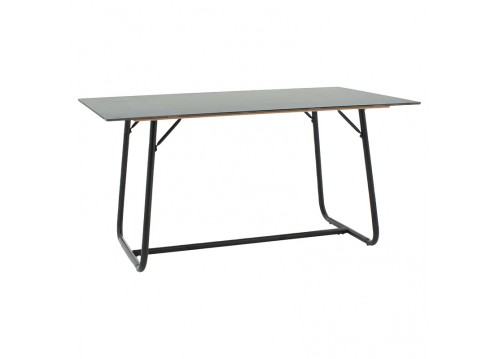 Τραπέζι Revello pakoworld sintered stone μαύρο μαρμάρου-μαύρο 150x90x75εκ
