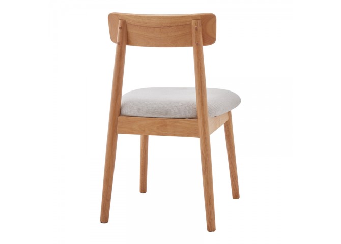 Καρέκλα Tullo pakoworld rubberwood σε φυσική απόχρωση 46x45x78εκ