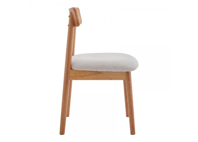 Καρέκλα Tullo pakoworld rubberwood σε φυσική απόχρωση 46x45x78εκ