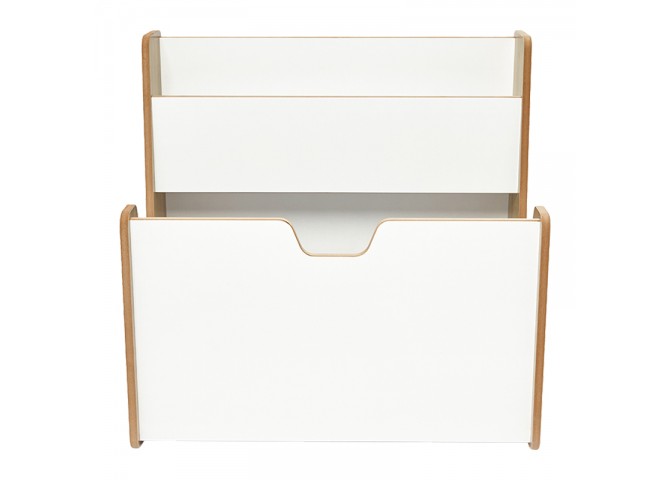 Ραφιέρα Crane pakoworld φυσικό-λευκό mdf 57x34x55εκ