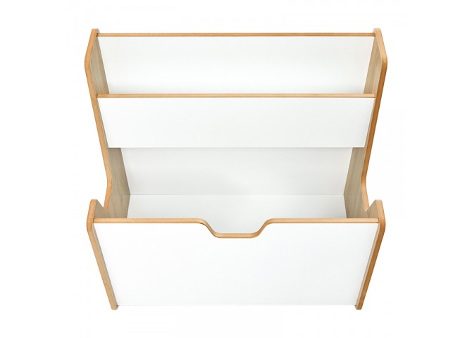 Ραφιέρα Crane pakoworld φυσικό-λευκό mdf 57x34x55εκ