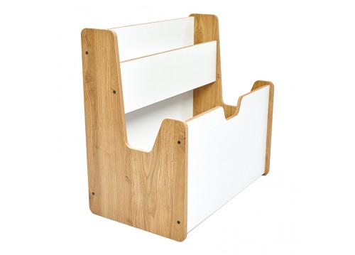 Ραφιέρα Crane pakoworld φυσικό-λευκό mdf 57x34x55εκ