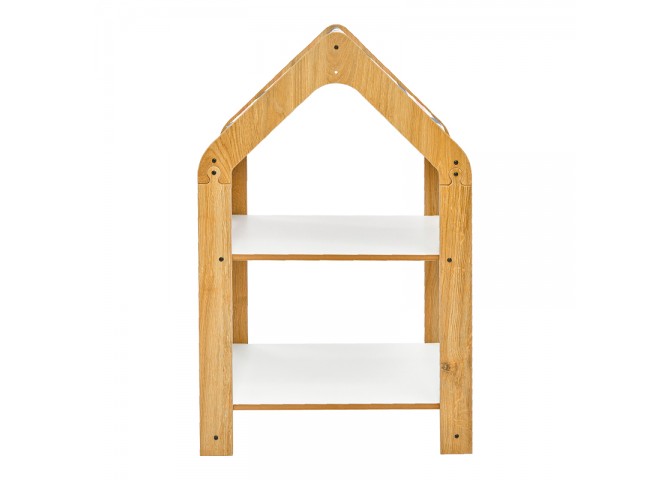 Ραφιέρα Montessori Zoilen pakoworld φυσικό-λευκό-μπλε mdf 50x30x80εκ
