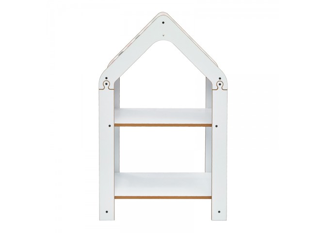 Ραφιέρα Montessori Zoilen pakoworld λευκό-ροζ mdf 50x30x80εκ