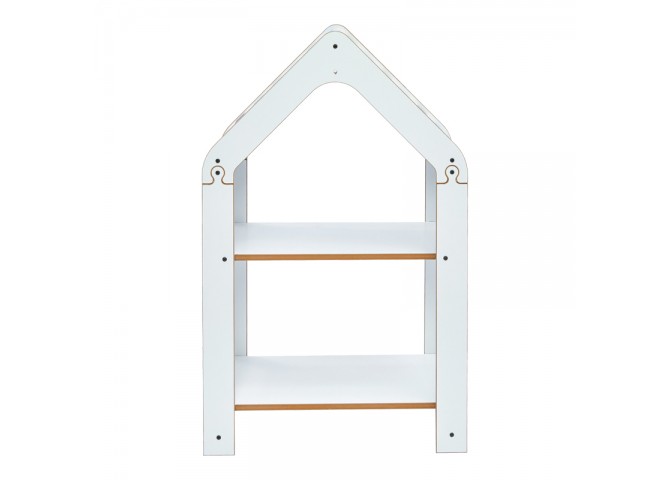 Ραφιέρα Montessori Zoilen pakoworld λευκό-μπλε mdf 50x30x80εκ