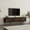 Έπιπλο τηλεόρασης Trida pakoworld καρυδί με ανθρακί 160x35x45εκ