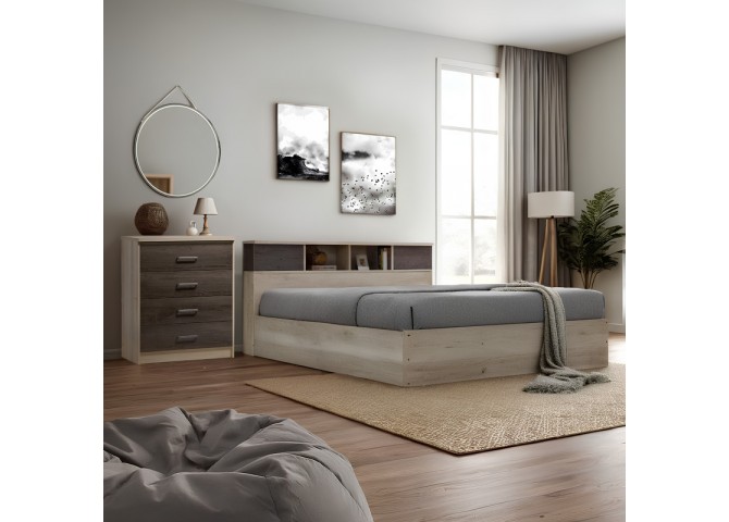 Κρεβάτι OLYMPUS pakoworld χρώμα castillo-toro 160x200εκ